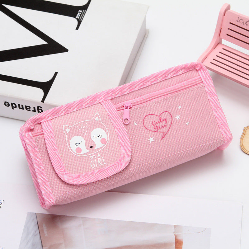 Wholesale Large Capacity Oxford Cloth Zipper Pen Bags